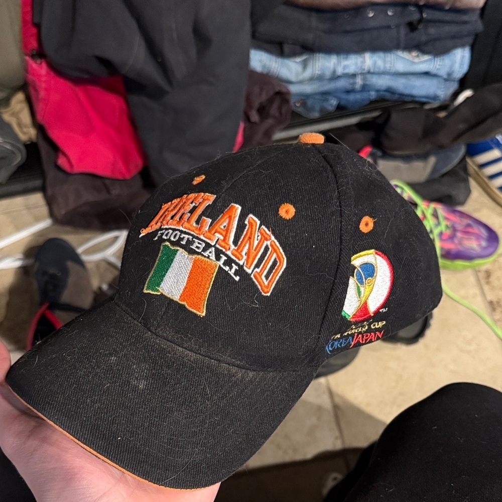 Ireland Football 2002 Korea Japan World Cup Black Cap